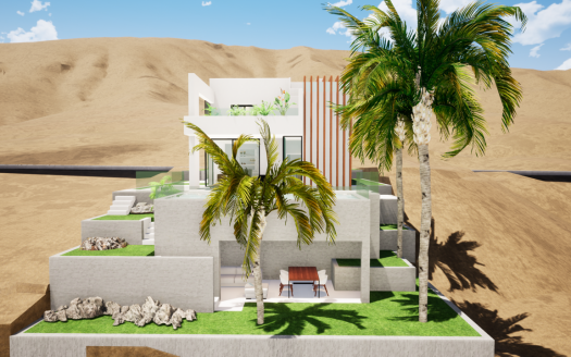 Fuerteventura – Gran Tarajal – Baugrundstück in Neubaugebiet El Aceitun in Gran Tarajal – 4 Schlafzimmer – Pool – Meerblick