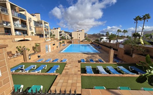 Fuerteventura – Esquinzo – Schönes 1-Schlafzimmer Apartment – Große Poolanlage mit Sonnenliegen – kleiner Garten