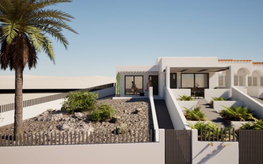 Fuerteventura – La Pared -Komplett renoviertes Eck-Apartment mit 2 Schlafzimmern in erster Linie – Meerblick – Garten (WIRD NACH KAUF RENOVIERT UND FERTIG RENOVIERT ÜBERGEBEN)